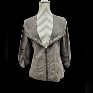 XCVI Women's Zip-Up Gray Jacket Size Sm